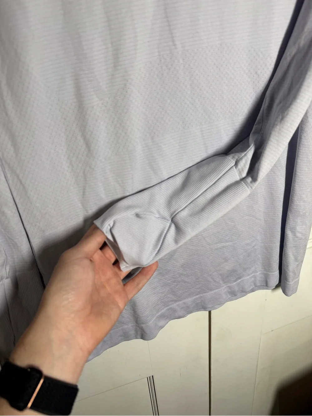 Lululemon Swiftly Tech Long Sleeve Tee Silverescent 2.0 Size 8 Light Blue